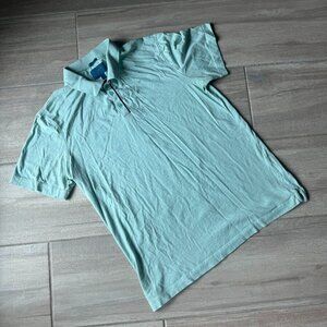 Fairlane Seafoam Pima Cotton Polo Men's Size Large